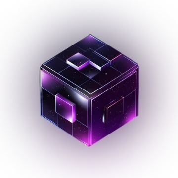 Metallic cube illustration